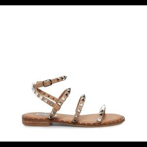 Steven Madden Travel Tan Stud Sandals